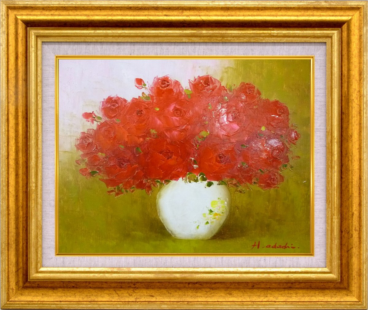 楽天市場】手描き油絵 足立 弘樹 ひまわり畑1 F10 画家本人手描き絵画