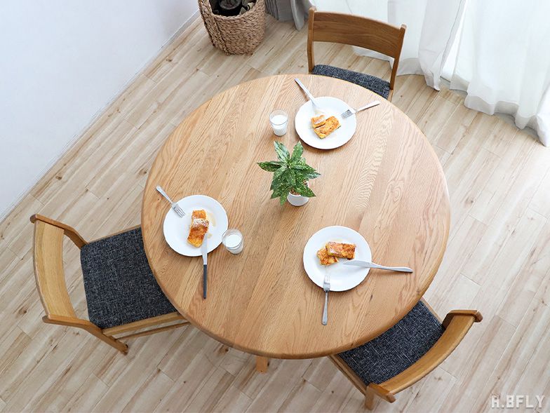 楽天市場】円形 ダイニング テーブル 幅110cm 単品 3人用 三人掛け