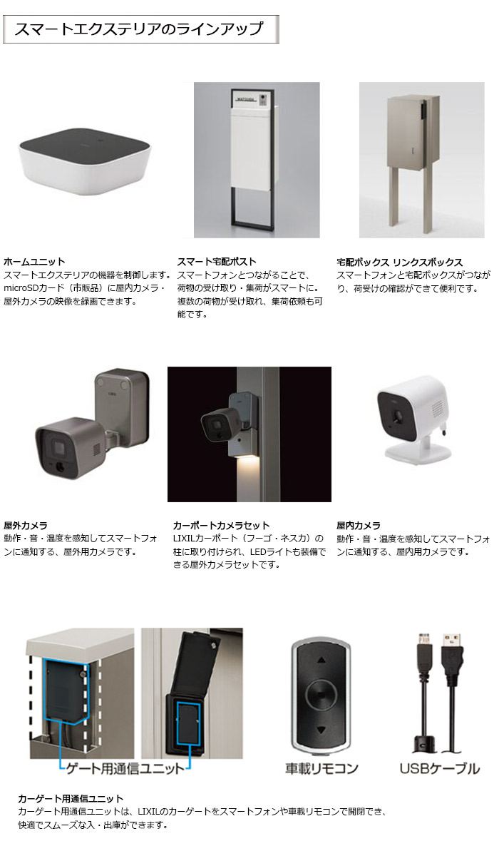 楽天市場】【メーカー直送】LIXIL カーポートカメラセット 照明付き