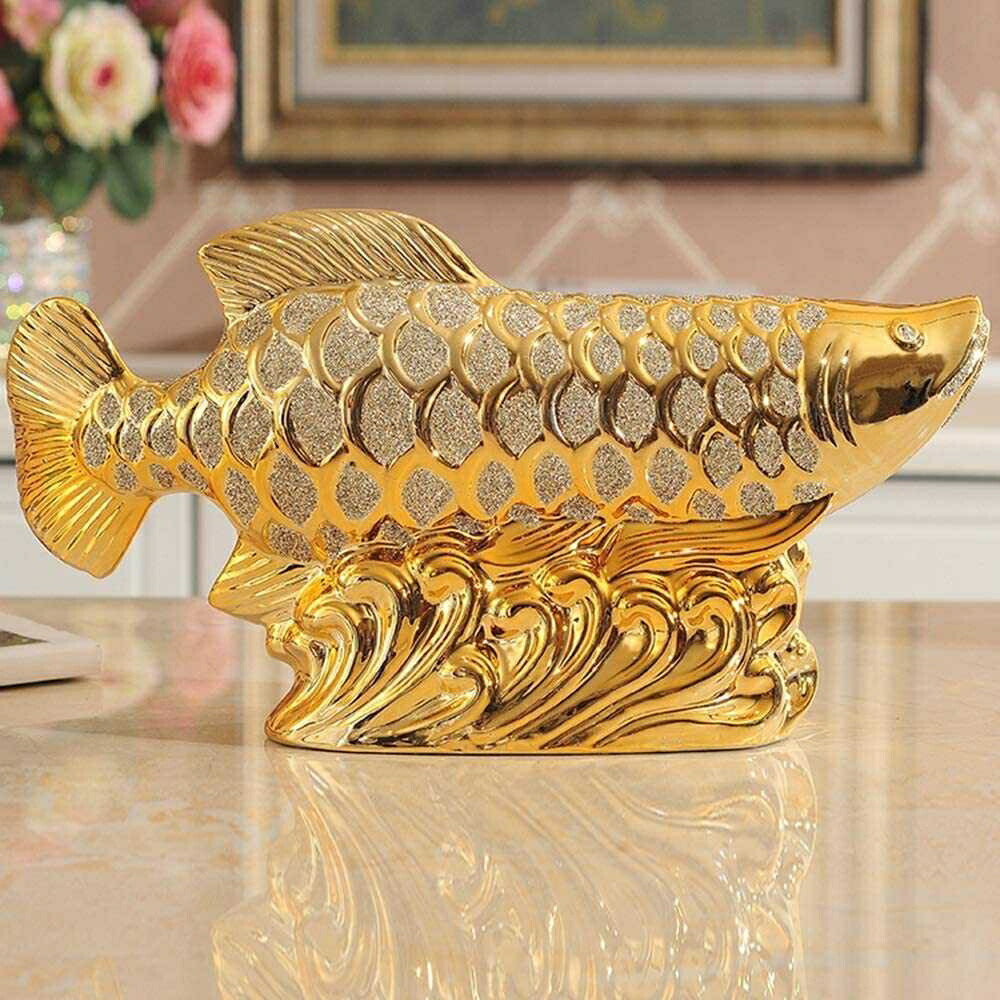 楽天市場】【楽天1位6冠達成】【人気商品】 置物 アロワナ 招財龍魚