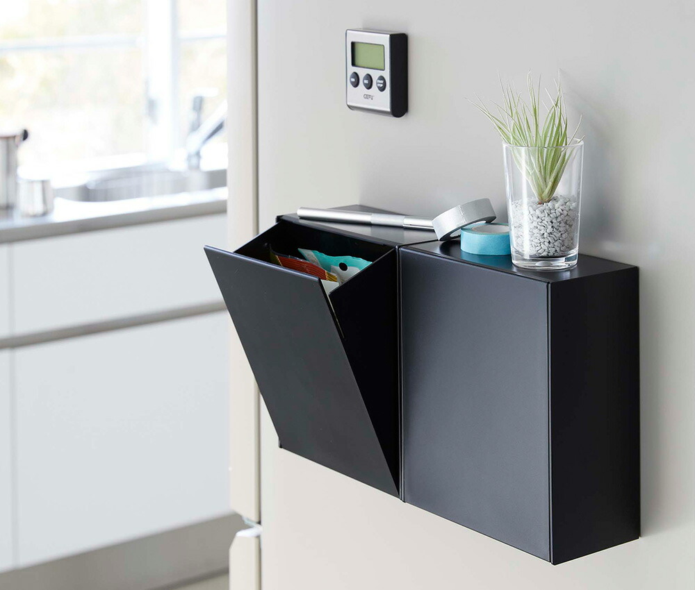 楽天市場】【365日出荷】山崎実業 マグネット ダストボックス&収納