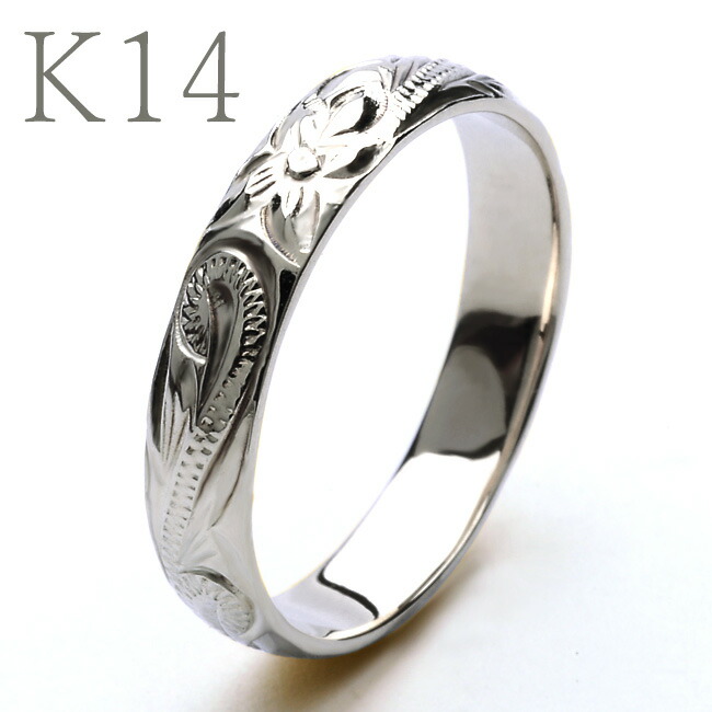 ハワイアンジュエリー リング 14金 k14リング ピンキーリング 14k 指輪