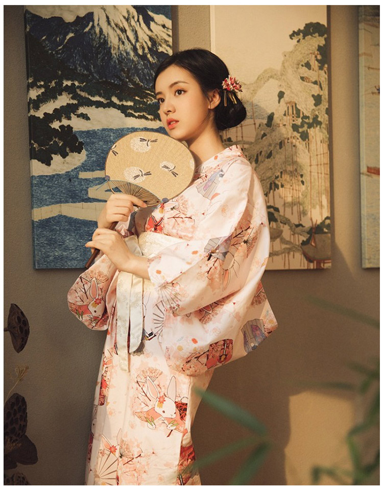 楽天市場】浴衣 ゆかた yukata ウサギ ウサギ柄 ピンク ホワイト