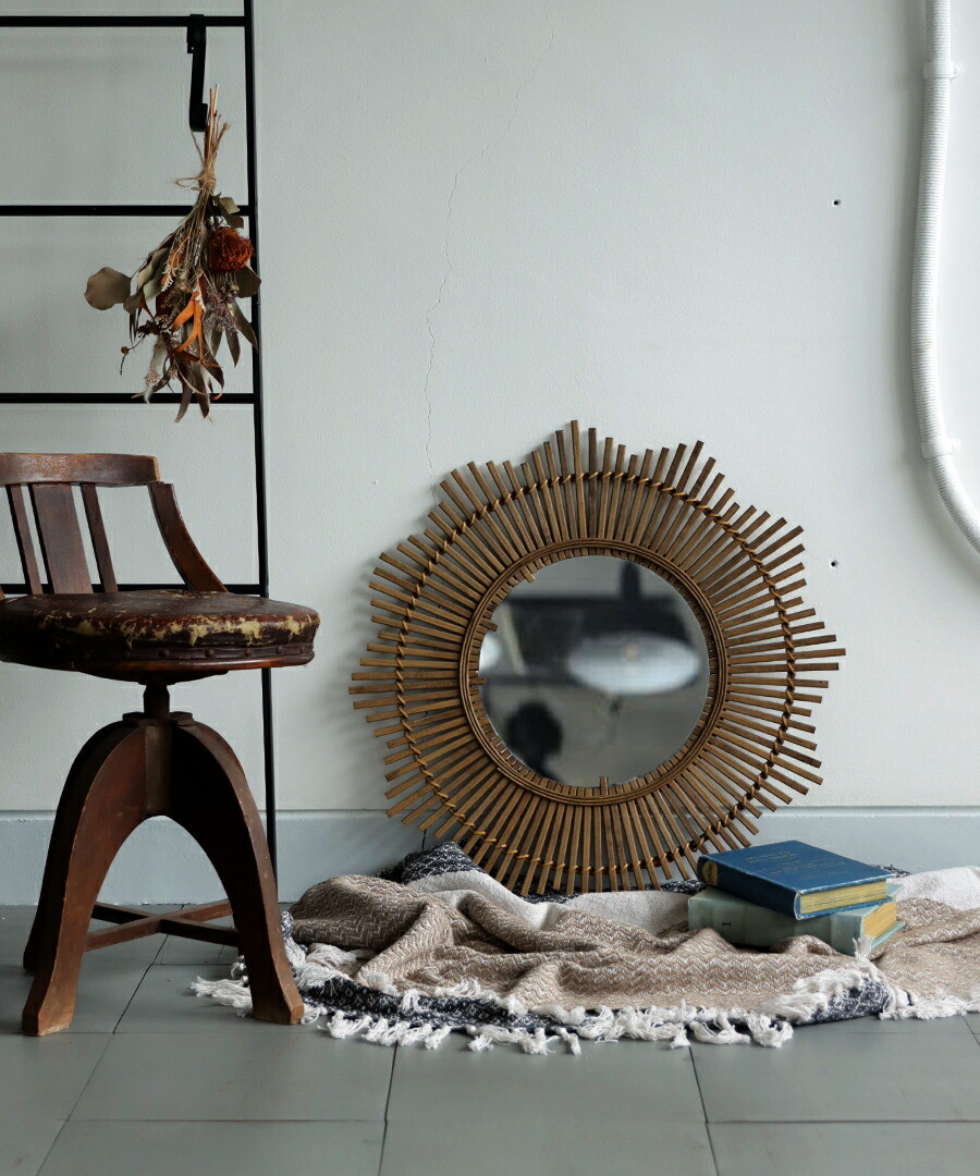 ミラー 鏡 壁掛け 壁掛けミラー 編み 竹 バンブー 天然素材 ナチュラル