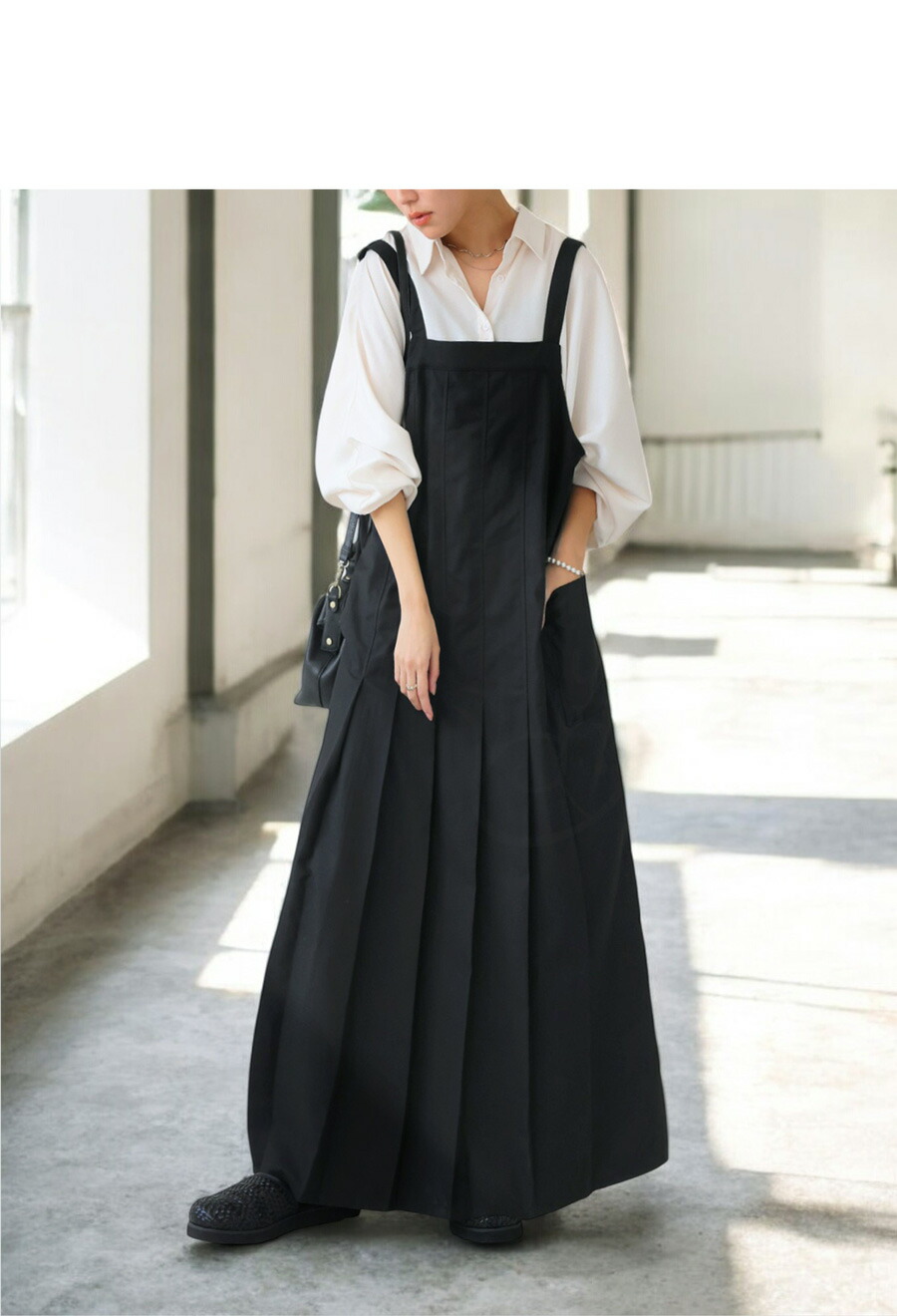 アンシェヌマン ベロア オーバーオール サロペット 黒 定価約3万円