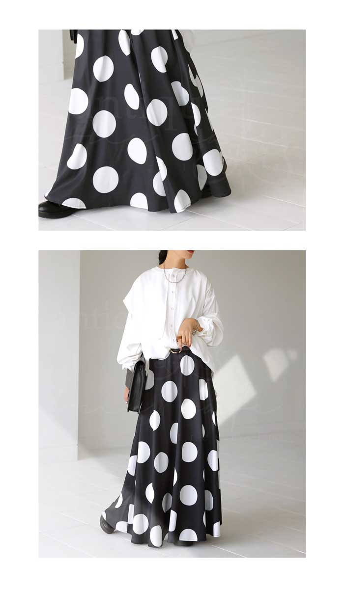 春支度、先行フェア【20％OFF】ビッグドットスカート スカート