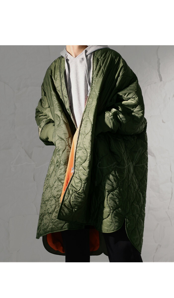 キルティング MA-1ポンチョ メンズ アウター 送料無料・メール便不可