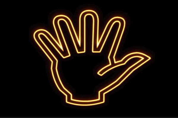 ヤマダモール | 【ネオン】手のひら【手】【て】【ゆび】【フィンガー