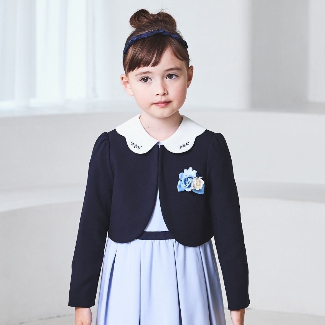 スカラップ刺繍アンサンブル 115 120 130 120B 130Bcm (8401-7300