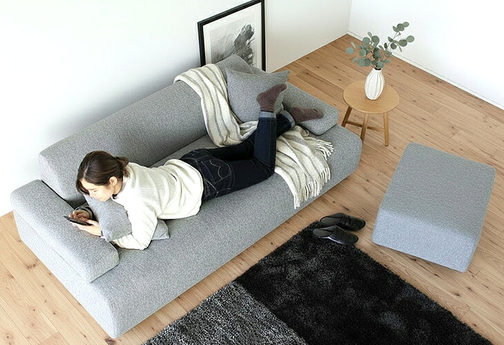 楽天市場】ソファ l字 グレー カウチソファー ソファー 3人掛け カウチ