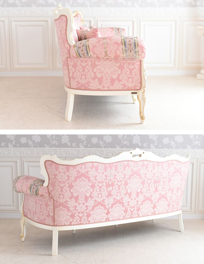 みるく☆管404☆イタリア製☆アンティーク☆ピンクファブリック