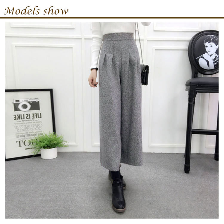 楽天市場】ガウチョパンツ ウール混 パンツ 9分丈 スカンツ スカーチョ