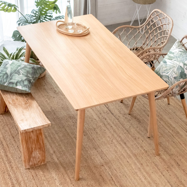 楽天市場】ダイニングテーブル 4人掛け 木製 W 150 D 80 ナチュラル