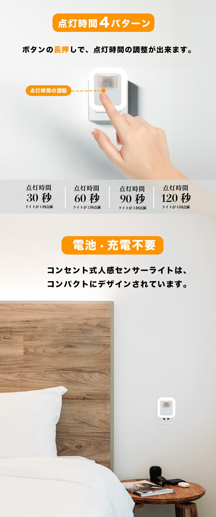 楽天市場】【P10倍以上!エントリー必須】センサーライト コンセント