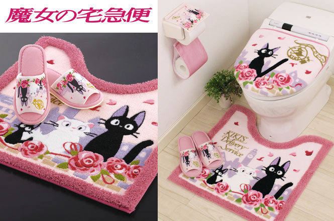 楽天市場】魔女の宅急便トイレマット 60×60 ジジとデート ジブリ ジジ