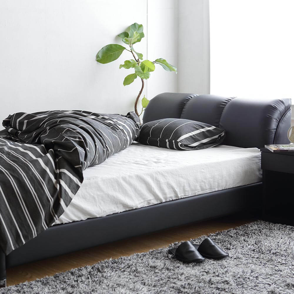 楽天市場】【2/20は最大20％OFFクーポン】ベッド セミダブル レザー