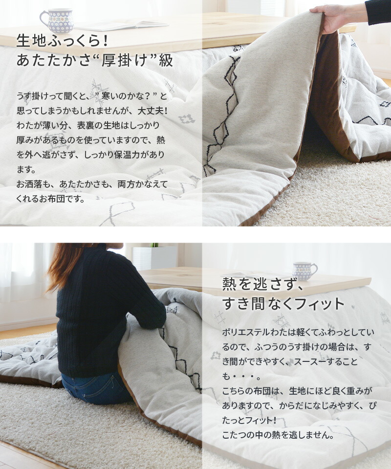 楽天市場】こたつ布団 掛布団 単品 長方形 200×250cm Happiness
