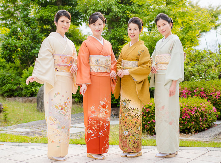 楽天市場】【レンタル】高級正絹 着物 訪問着 フルセット 藤紫 辻が花