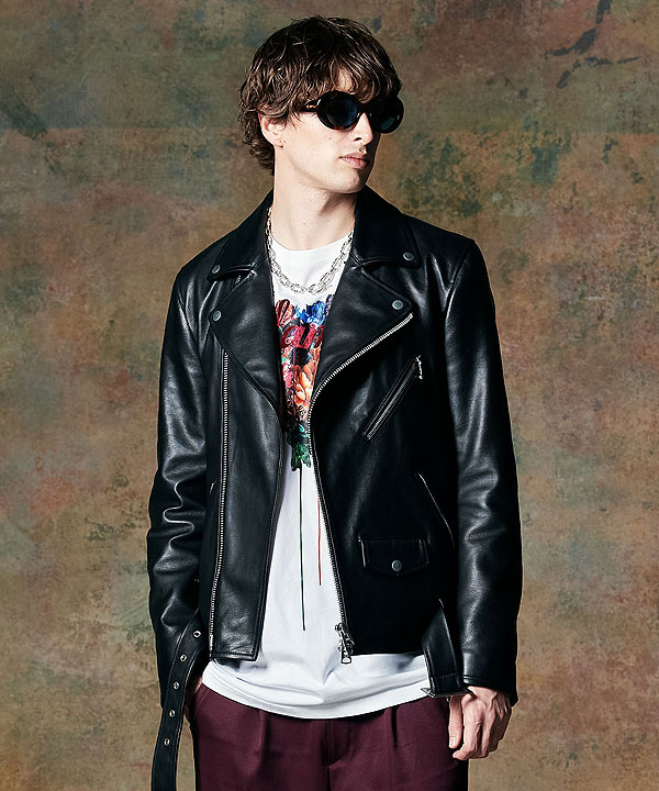 楽天市場】glamb グラム Calf Leather Riders Jacket カーフレザー