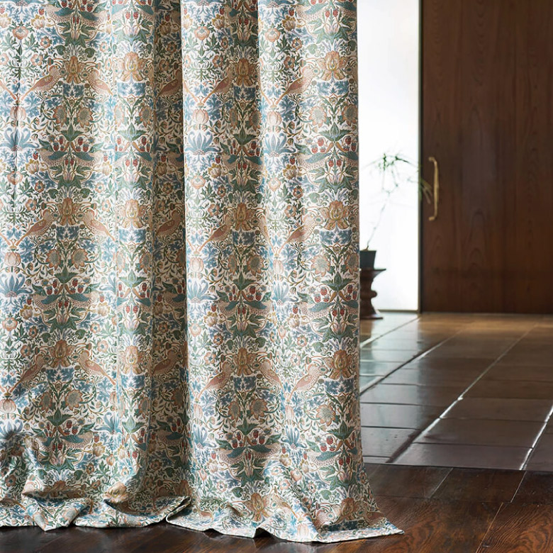 楽天市場】オーダーカーテン 川島織物セルコン【いちご泥棒 MM3107】防