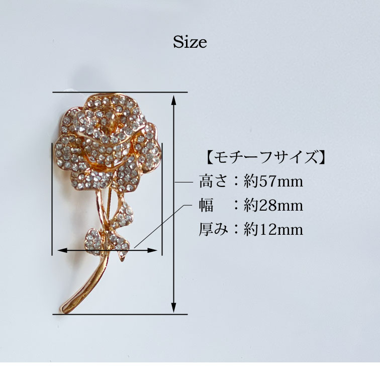 Clementia ゴールド カメリア ブローチ