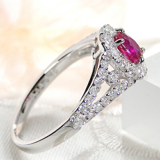 楽天市場】Pt950 ルビー ダイヤモンド リング【送料無料】【刻印無料