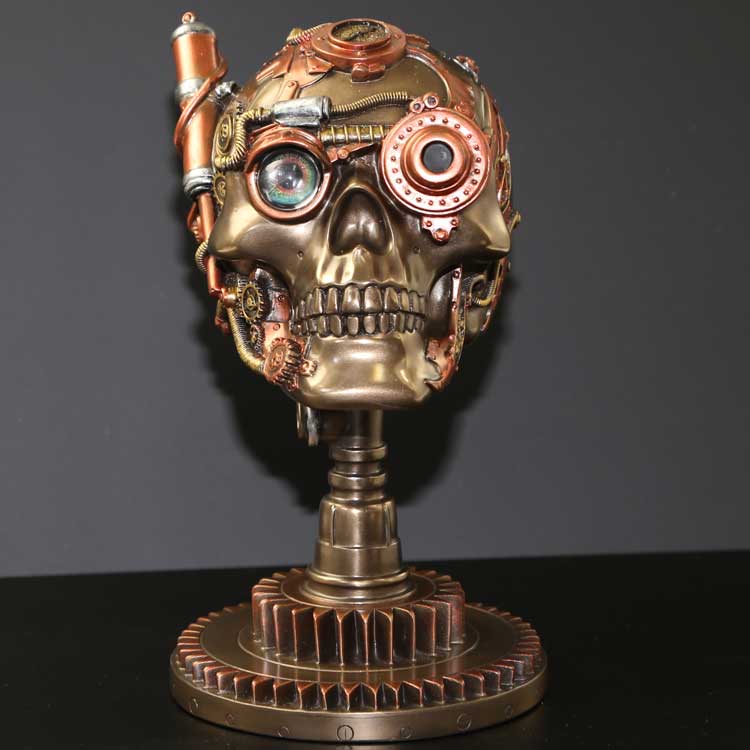 楽天市場】【在庫限り！売り尽くしSALE】スカル 置物 ブロンズ像