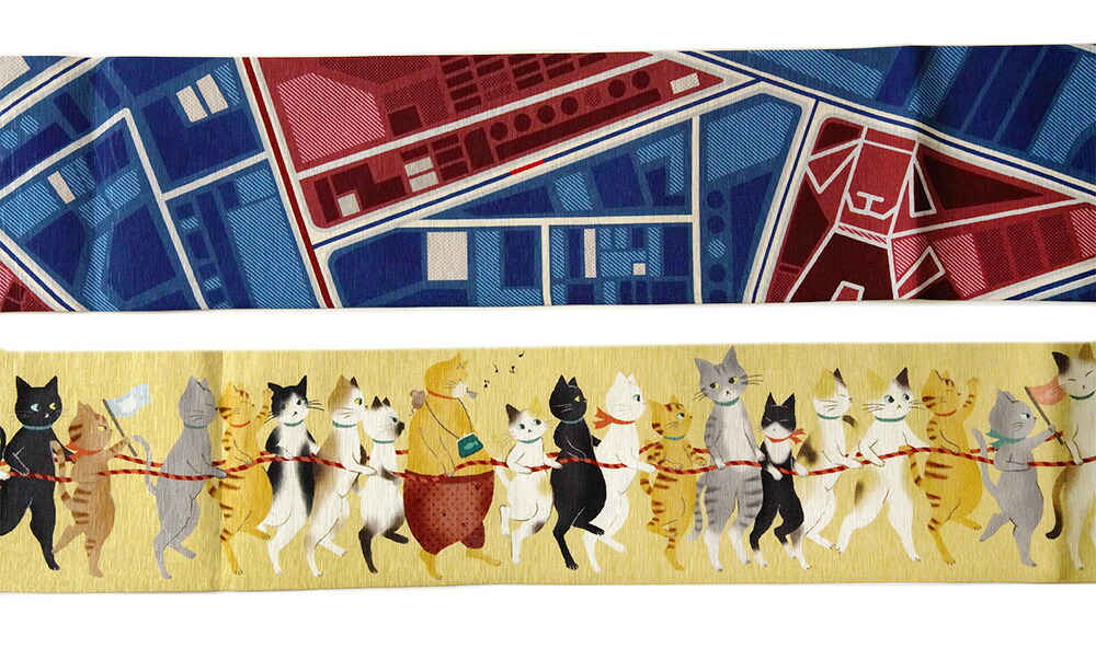 CHOKO×Rui 半幅帯 動物柄 未使用 タグ付き 両面 CHOKO×Rui 半幅