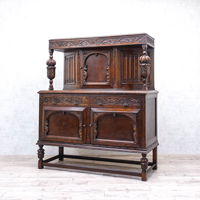 楽天市場】アンティーク コートカップボード 食器棚 飾り棚 収納棚