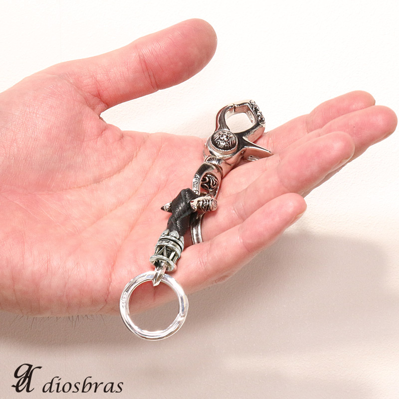 キーフック キーホルダー スカル 骸骨【シルバー925】