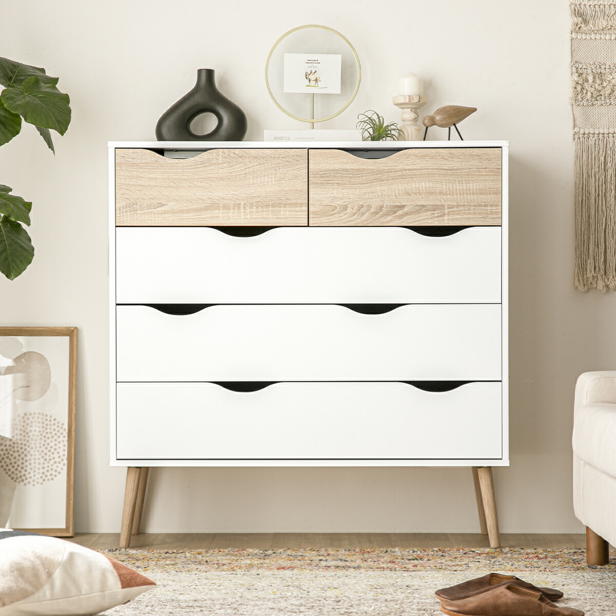 dショッピング |チェスト 北欧 おしゃれ タンス 大容量 木製 4段 幅