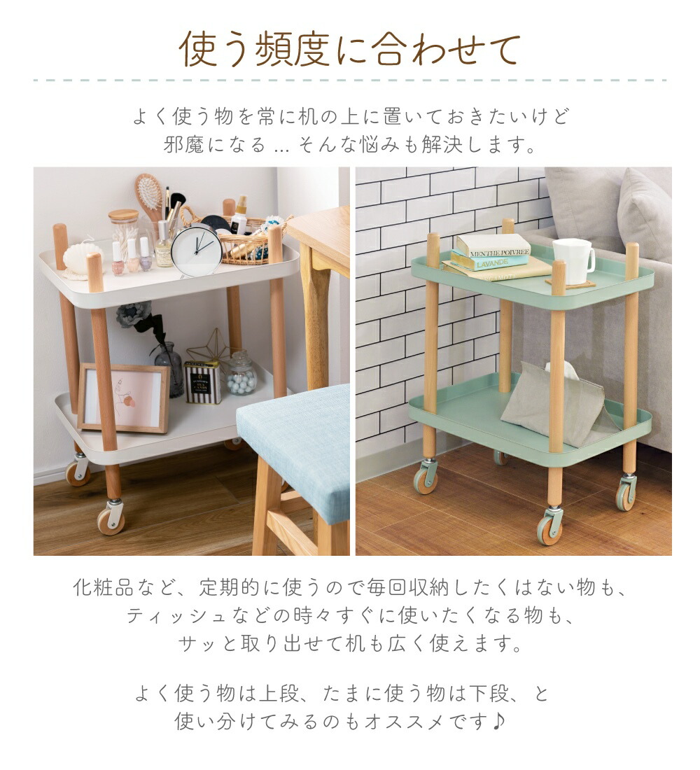 楽天市場】ワゴン 2段 マルチワゴン キッチンワゴン サイドテーブル
