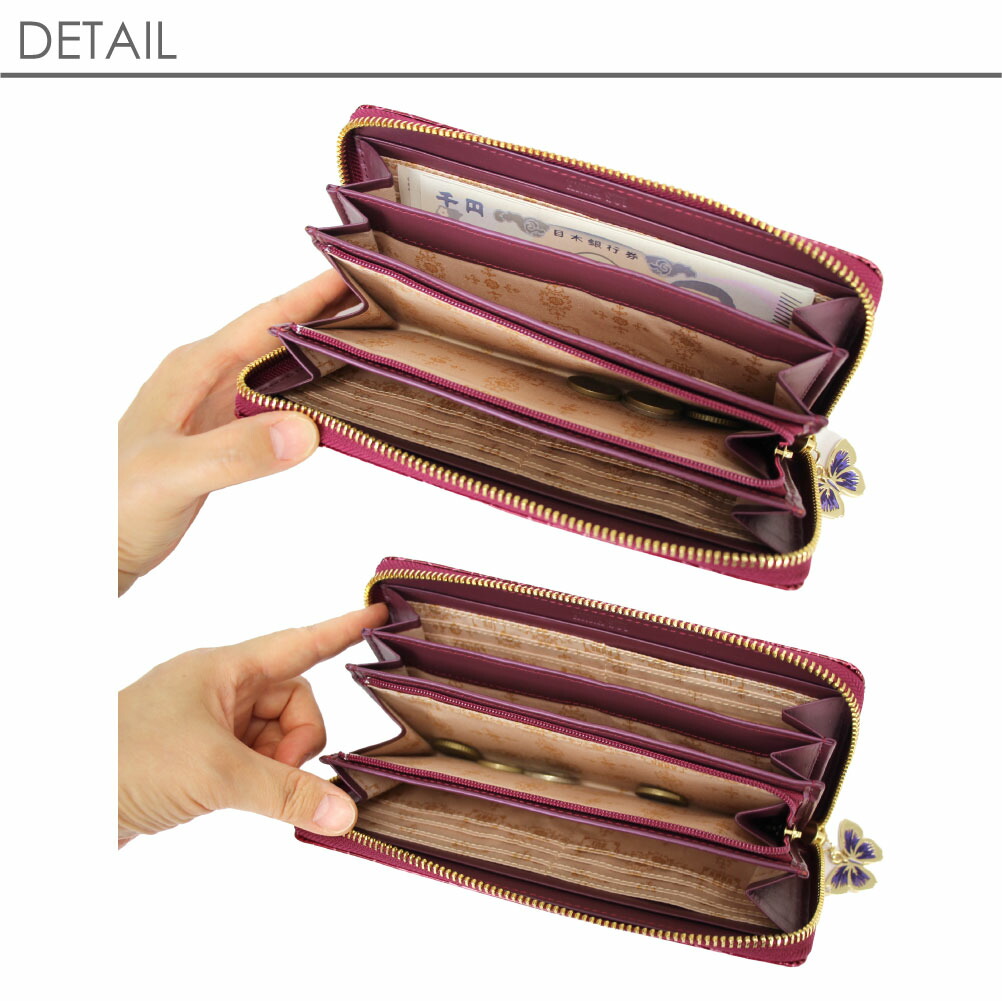 ANNASUI アナスイ ローズハート 長財布 ラウンドファスナー レディース