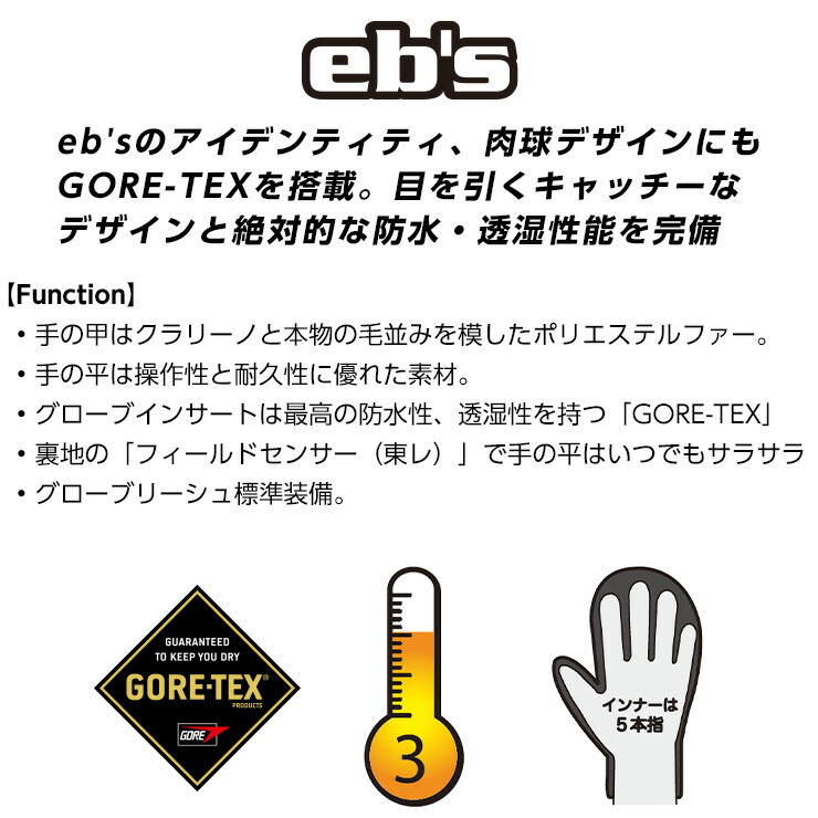 正規品 24-25 eb's エビス GORE-TEX EXCLUSIVE ゴアテックス