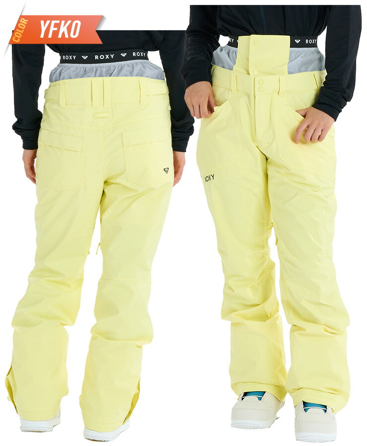 新品未使用 スノボパンツ スキーパンツ ROXYブライトイエロー サイズM