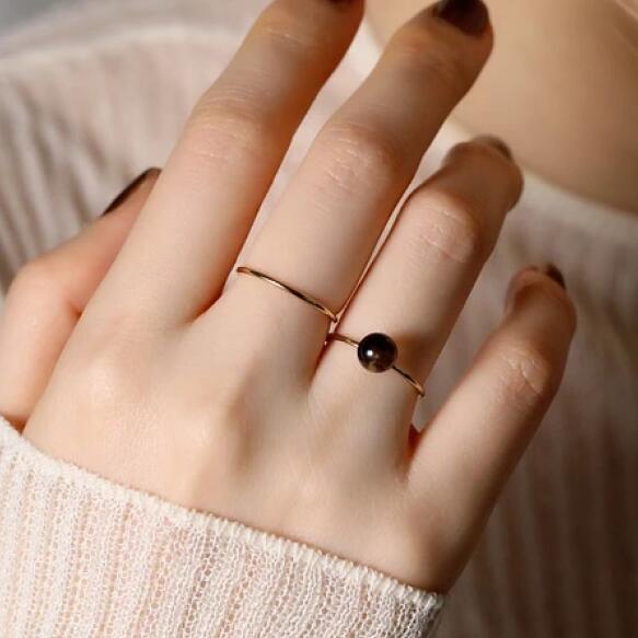 楽天市場】K18◇natural stone 天然石スモーキークォーツのリング 1-16