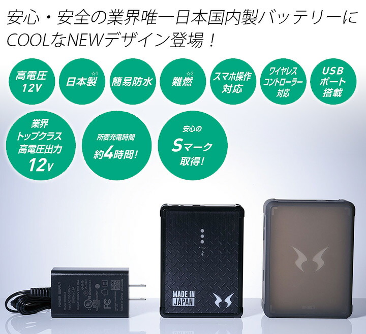 サンエス 空調風神服 プロハイパワーファン&バッテリーセット 2022年