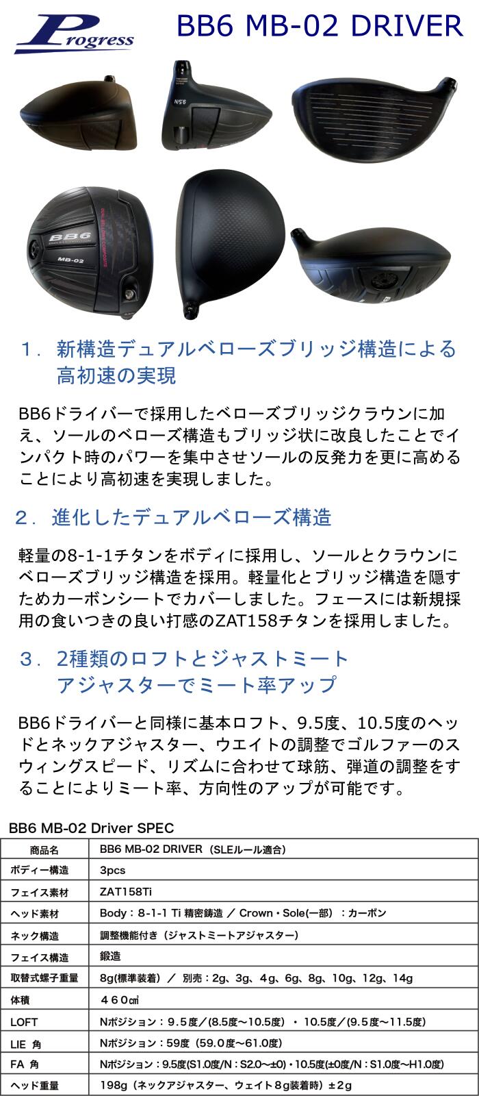 楽天市場】プログレス ドライバー BB6 MB-02 | デザインチューニング