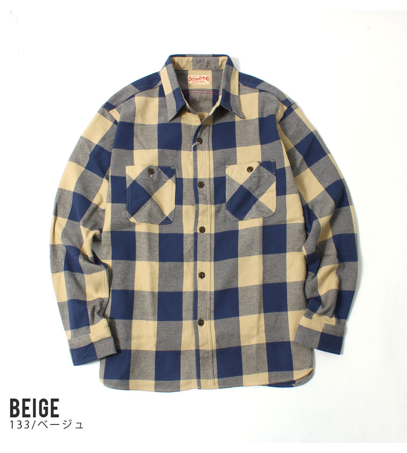 SUGAR CANE(シュガーケーン) ツイルチェックワークシャツ / SC29147