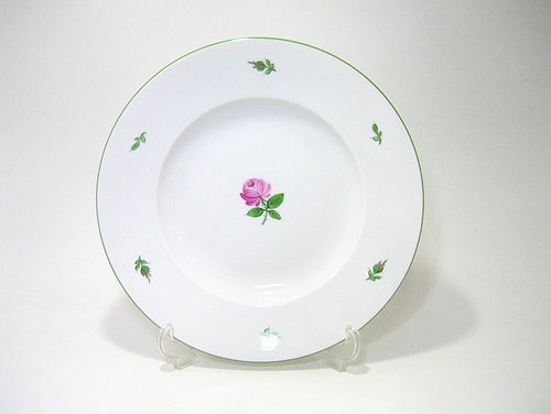 アウガルテン・ウィンナーローズ24cm スーププレート3枚セット