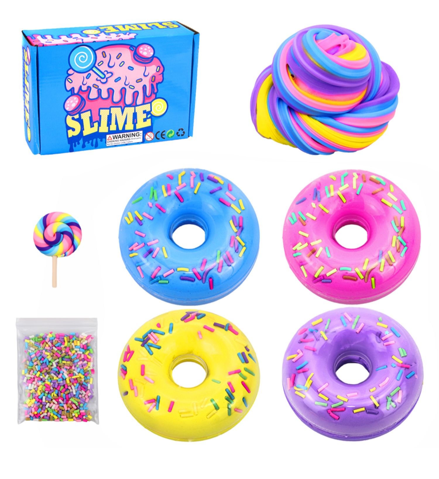 楽天市場】スライム粘土 セット msyx-76 スクイーズ フリースライム