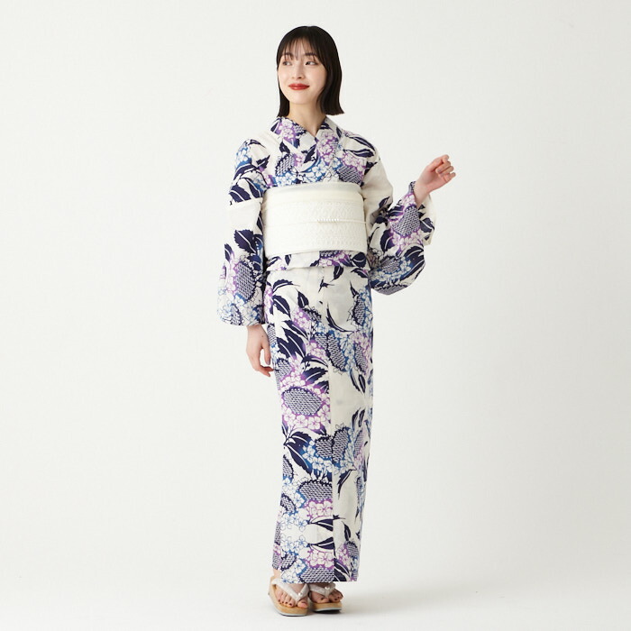 楽天市場】【セール30%オフ】浴衣単品「 注染 額紫陽花 」公式 ふりふ