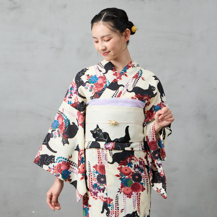 楽天市場】【ポイント2倍】浴衣単品「 夜空猫 」公式 ふりふ 日本製