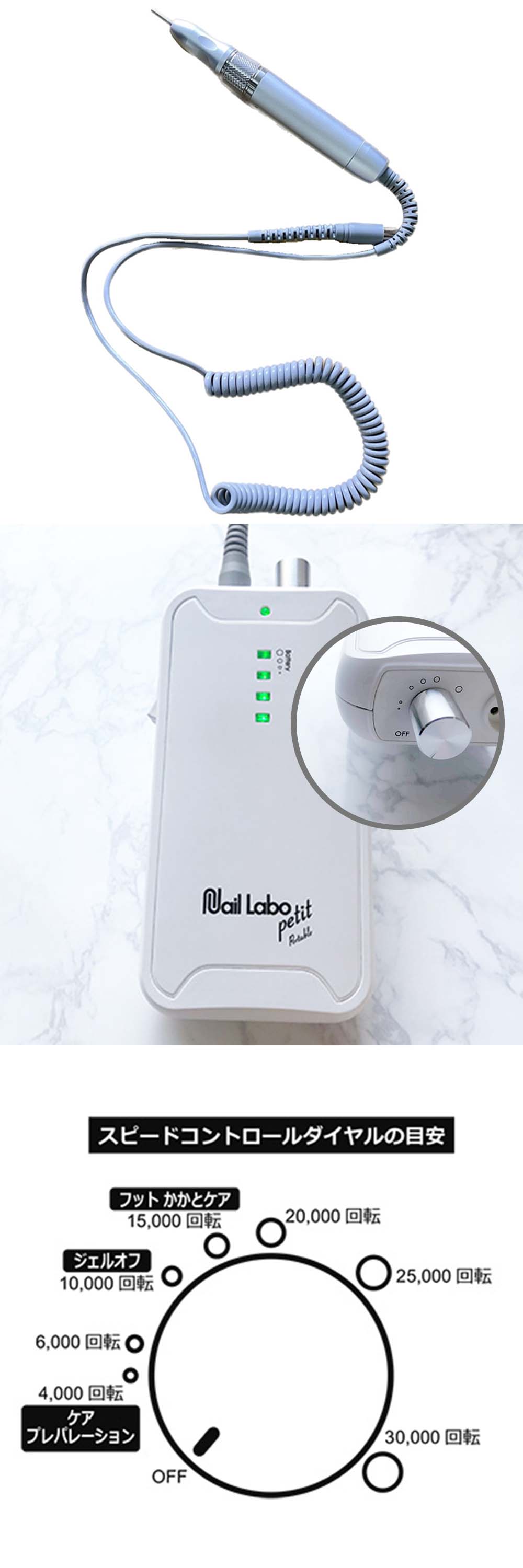 楽天市場】Nail Labo petit ネイルラボ プティ ラボマシン ポータブル