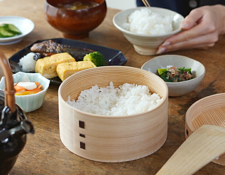 楽天市場】曲げわっぱ ミニおひつ（大） りょうび庵 おひつ お櫃 白木