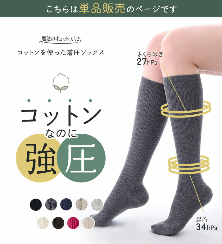 楽天市場】【本日ポイント10倍！】着圧ソックス 綿混 着圧 靴下