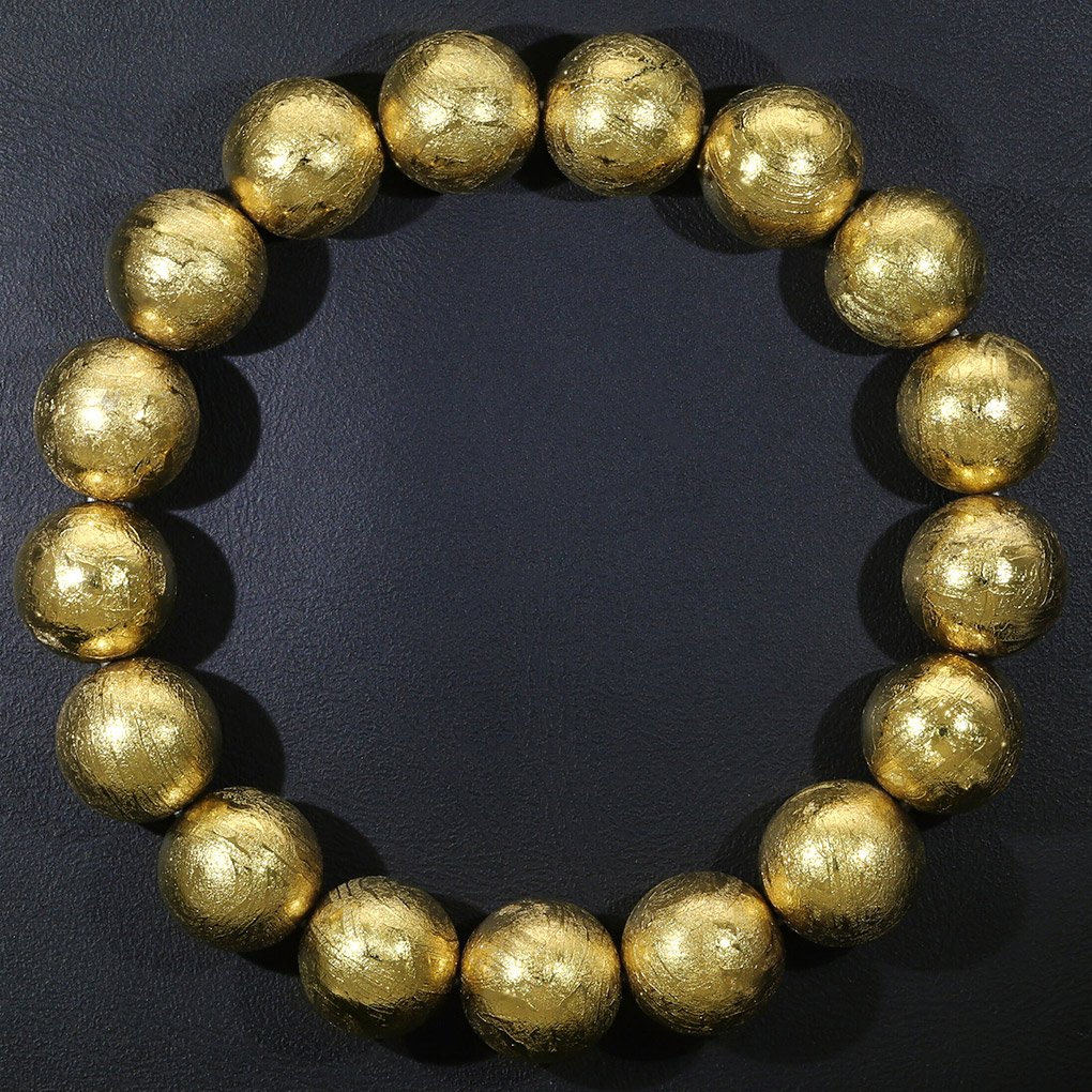 ギベオン 隕石 メテオライト ブレスレット 宝石鑑別書 付き 11.8mm