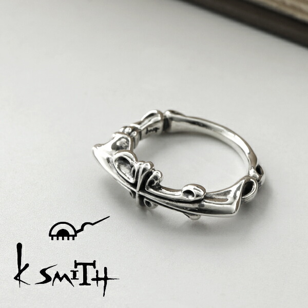 K-SMITH アンティーク風 クロス リング 17号 18号 19号 20号 シルバー