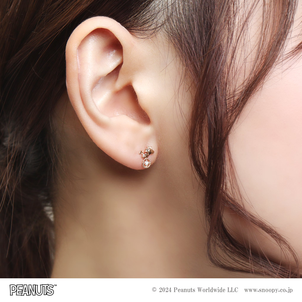 楽天市場】スヌーピー ウッドストック ダイヤモンド アシンメトリー