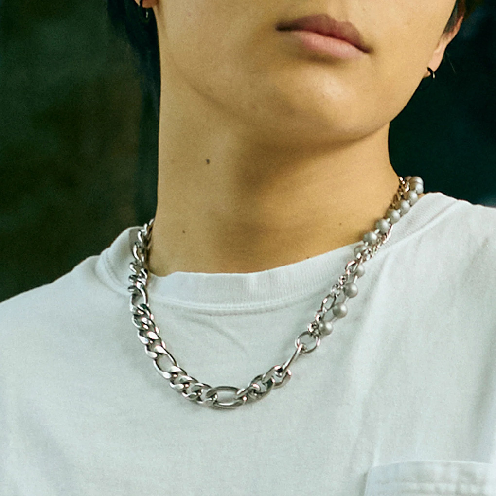 VAYACONDIOS 選べる2カラー ステンレス チェーン ネックレス 53cm